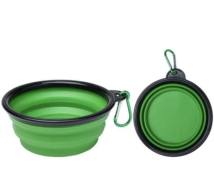 ظرف آب و غذای تاشو مسافرتی سایز M سگ و گربه