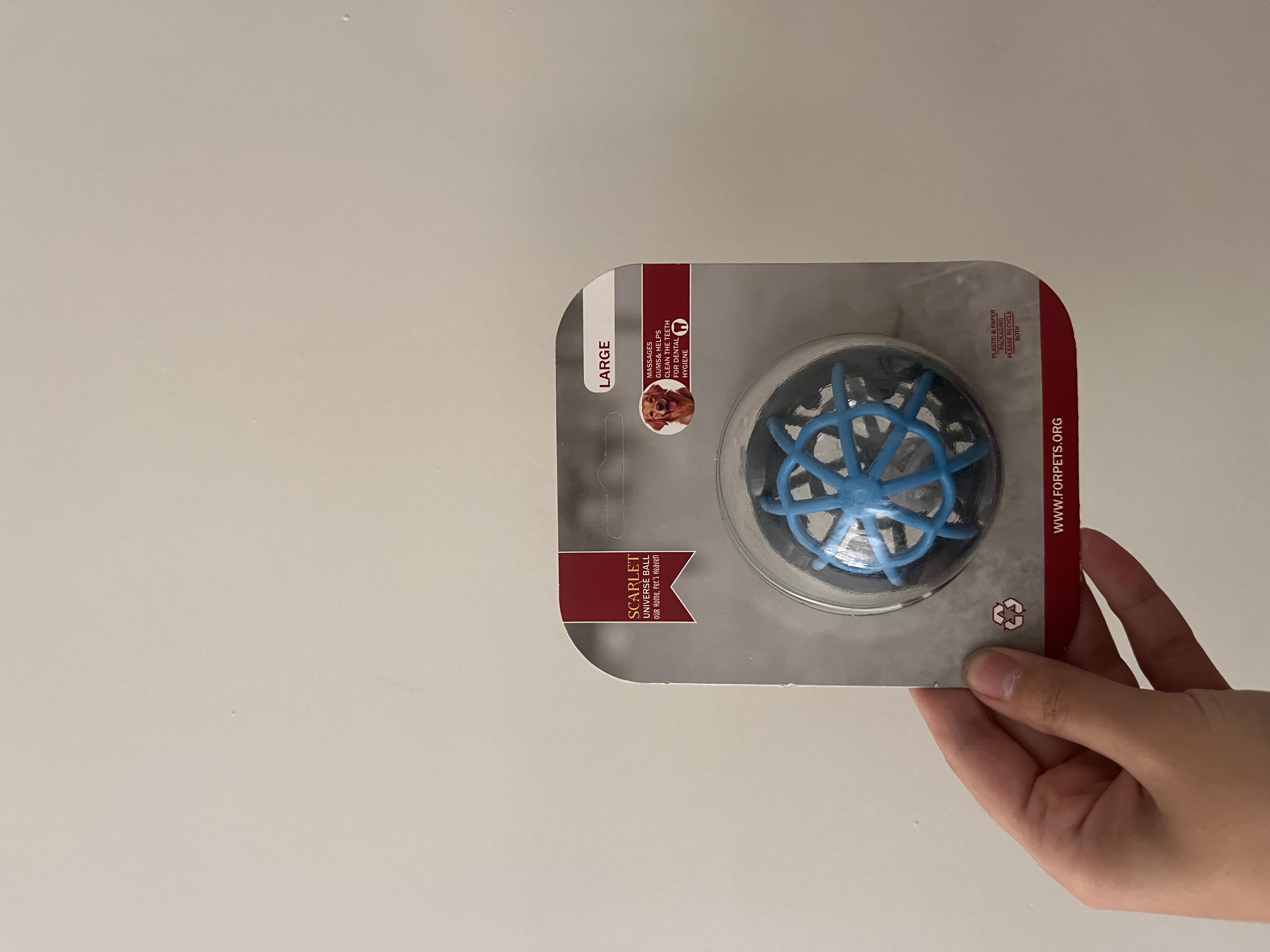 توپ بازی چراغدار سگ و گربه مدل اسکارلت سایز بزرگ