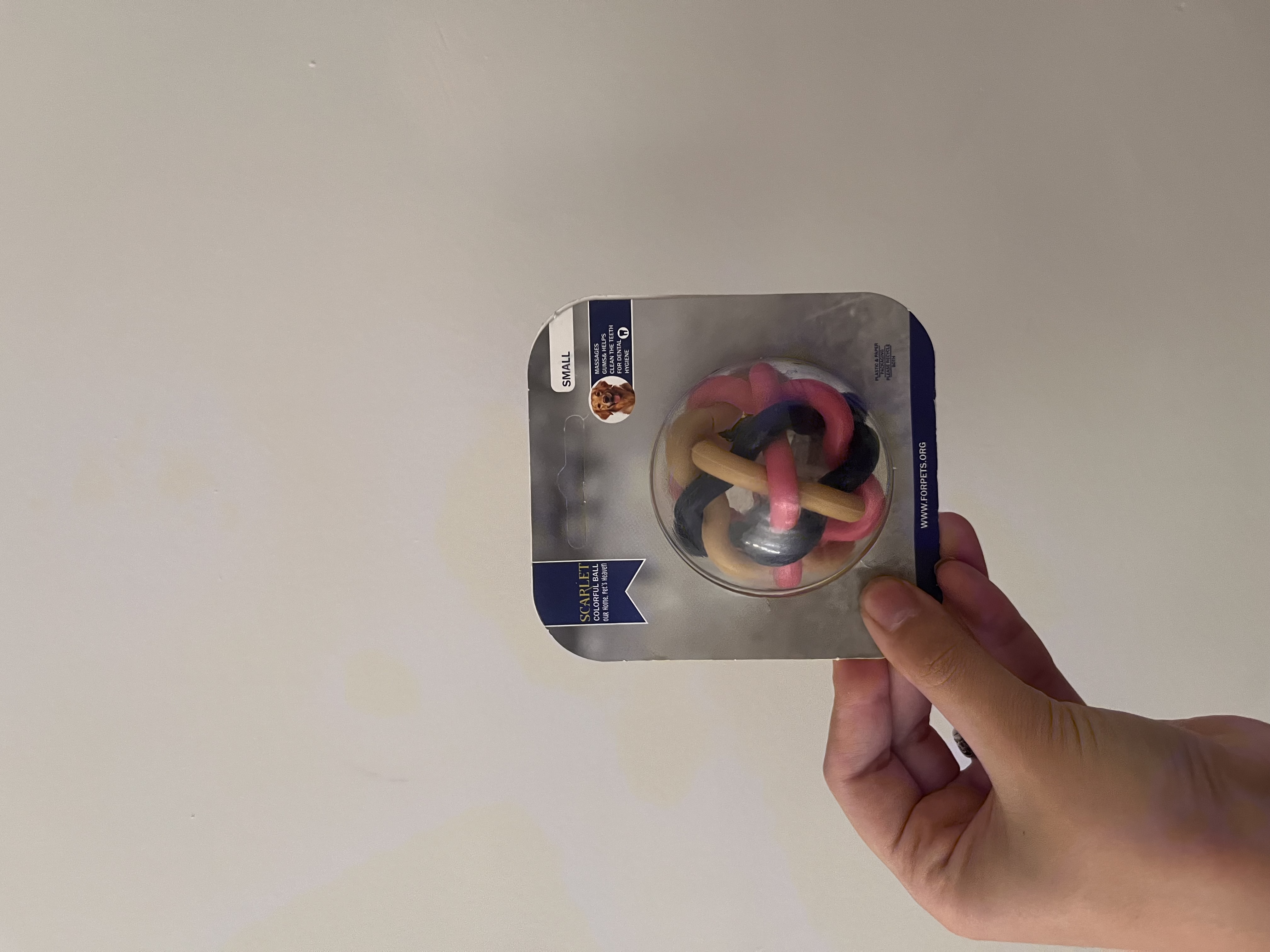 توپ بازی چراغدار سگ و گربه مدل اسکارلت سایز اسمال